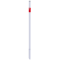 Barrier posts | Steel tube  42 x 2.5 mm | stationary | drive-in | hot-dip galvanized and white coated withred reflecting stripes | without eyelet